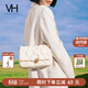 VANESSA HOGAN VH女包蓬蓬軟包質(zhì)感柔軟褶皺菱格方包百搭腋下包牛皮單肩斜挎包