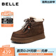 百麗（Belle）時(shí)尚掛飾雪地靴女冬季新款商場(chǎng)同款厚底保暖休閑短靴E8S1DDD5 咖啡色 36 (230mm)