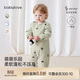 babylove嬰兒連體衣秋冬季夾棉保暖哈衣爬服純棉男女寶寶衣服棉服冬裝