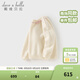 戴維貝拉（DAVE＆BELLA）兒童毛衣套頭衫冬季新款女童山羊絨針織衫女寶寶長(cháng)袖上衣童裝 米白【現貨】 150 cm（建議身高140-150cm）