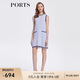 PORTS女裝短裙夏季休閑簡(jiǎn)約無(wú)袖圓領(lǐng)連衣裙SM8K205MKE010 北極藍 L