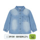 jnby by JNBY江南布衣嬰童全棉水洗牛仔長(cháng)袖襯衣柔軟秋冬男女童嬰兒YO8211650 999/牛仔淺蘭 100 cm