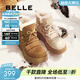 百麗（Belle）戶(hù)外休閑雪地靴女商場(chǎng)款保暖加絨短靴D1W1DDD4 棕色-絨里 37 (235mm)