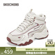 斯凱奇（Skechers）女士時(shí)尚休閑高幫鞋168015 米白色/白色/紅色/OFWR 38