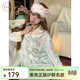 果殼（Gukoo）睡衣女春秋款迪士尼瑪麗貓條紋翻領(lǐng)甜美寬松女家居服套裝A 瑪麗貓女套裝 M
