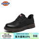 Dickies男士休閑鞋工裝商務(wù)皮鞋男休閑復古英倫工裝鞋 黑色  42 