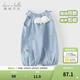 戴維貝拉（DAVE＆BELLA）夏款新品新生兒服裝嬰兒連體衣女寶寶哈衣 天藍色DBW14173-2A 90cm （建議身高80-90cm）