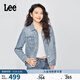 Lee25秋冬新品標準版翻領(lǐng)淺藍色女牛仔夾克外套 淺藍色  M 