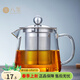 八璽（BAXI）耐熱玻璃茶壺家用大容量直身不銹鋼內膽花茶壺養生煮泡茶壺涼水壺 550ml（建議2-4人） 直身不銹鋼內膽花茶壺
