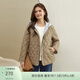 纖莉秀【葫蘆裥保暖鎖溫連帽棉服】大碼女裝百搭外套胖mm冬裝新款5245 卡其色 3XL