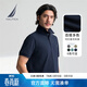 諾帝卡（NAUTICA）男裝25春夏新款棉氨珠地親膚多色短袖翻領(lǐng)T恤KE5101 藏青4NV XL