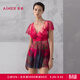 愛(ài)慕25SS花顏裙式分體平角泳衣AM67A902 玫底印花YH7 L 170
