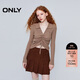 ONLY 2025秋季休閑時(shí)尚氣質(zhì)V領(lǐng)修身短款針織衫女|125324030
