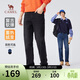 駱駝（CAMEL）男裝牛仔褲男士冬季修身加絨保暖彈力水洗休閑長(cháng)褲子M14CAJB624