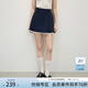 范思藍恩學(xué)院風(fēng)A字百褶高腰半裙女2025春季新款蕾絲花邊短裙1203 藏青色 S