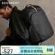 BAGSMART雙肩包智行倉背包男士大容量商務(wù)出差通勤多功能減負電腦包書(shū)包女 黑色（可容納15.6英寸筆記本）