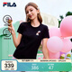 FILA 斐樂(lè )官方女子針織短袖T恤2026春季新款時(shí)尚休閑小貓刺繡圓領(lǐng)上衣