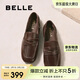 百麗女鞋親膚樂(lè )福鞋秋季商場(chǎng)同款真皮柔軟樂(lè )福鞋E1W1DCA5 啡色 38