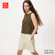 優(yōu)衣庫女裝麻混紡舒適短褲26春夏新款485251 30 淺米色 L