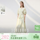 三彩2025夏季新款極簡(jiǎn)風(fēng)套裝長(cháng)絨棉解構泡泡袖高腰A字裙兩件套S 鵝黃 S 155/80A