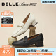 百麗（Belle）【92系列】粗跟樂(lè )福鞋女商場(chǎng)通勤百搭牛皮高跟鞋單鞋BZ521AA6 黑色（主推熱銷(xiāo)） 38 (240mm)