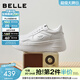 百麗（Belle）沈月同款步步糕厚底小白鞋女26新款商場(chǎng)增高休閑板鞋E7J1DAM6預售 米白色（6CM跟高）【沈月同款】 37