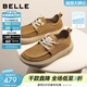 百麗厚底休閑鞋男商場(chǎng)同款新款牛皮戶(hù)外工裝鞋8VD01CM5預售 黃色-單里 40