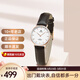 天王（TIAN WANG）定制刻字手表簡(jiǎn)約薄款時(shí)尚防水皮帶石英表男女情侶表情人節禮物 棕皮帶 女表LS3851P.LC.W