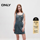 ONLY秋季時(shí)髦燙鉆綁帶吊帶短裙牛仔裙連衣裙女|124342023 J34 390洗水牛仔藍 S (160) 80A