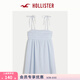HOLLISTER25夏季甜美露背娃娃吊帶連衣裙女裝359-5348 淺藍色 XS (160/80A)標準版