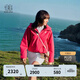 KOLON SPORT/可隆戶(hù)外沖鋒衣2級 女士透濕防風(fēng)耐磨2L短款防水夾克 LKJK6MTT22-RD 紅色 M 165/88A