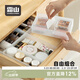 霜山化妝品收納盒磨砂整理盒桌面抽屜分隔盒口紅鏡柜儲物盒 L-(長(cháng)20寬13.3高4.8cm)-含隔板*1