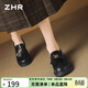 ZHR則則羊皮樂(lè )福鞋女2026新款女鞋平底皮鞋女軟皮套腳通勤單鞋女IT33黑37