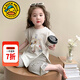 G.duck小黃鴨女童夏季套裝2026新款兒童衣服女寶寶條紋短袖闊腿褲兩件套 圖片色 90 建議80-90cm1歲半-2歲