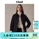 ELAND【三防】衣戀棉服女學(xué)院風(fēng)日華夫餅絎縫外套新款 黑色(19)Black S 160