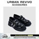 URBAN REVIVO2026春季新款女士潮流厚底圓頭瑪麗珍單鞋UAYS50093 黑色 36
