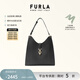芙拉（FURLA）【禮物】MIANOVA牛皮中號女士時(shí)尚通勤單肩包HOBO包流浪包 黑色 M