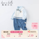 戴維貝拉（DAVE＆BELLA）嬰兒衣服男寶寶連體衣新生兒洋氣爬服2024秋裝外出哈衣