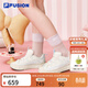 FILA FUSION斐樂(lè )潮牌女鞋新款厚底板鞋休閑松糕鞋小白鞋甜筒鞋 白棉花糖/豆腐白-MT 37.5