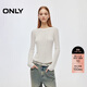 ONLY 2025秋季圓領(lǐng)輕盈舒適修身亮片長(cháng)袖針織衫女|125324036