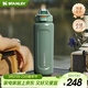STANLEY運動(dòng)水杯大容量戶(hù)外運動(dòng)健身水杯長(cháng)效保冷杯子男女學(xué)生禮物 【新色來(lái)襲】錘紋綠- 709ml