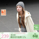 三彩2025冬季新款仿綿羊毛環(huán)保皮草連帽毛毛外套寬松簡(jiǎn)約M
