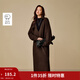 茵曼（INMAN）高級感V領(lǐng)羊毛連衣裙2025冬季女裝新款寬松長(cháng)款針織長(cháng)裙子  咖色 L