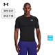 安德瑪（Under Armour）HeatGear Armour男子透氣訓練運動(dòng)短袖緊身衣1361518 黑色001 L