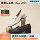 百麗（Belle）【92系列】粗跟樂(lè )福鞋女商場(chǎng)通勤百搭牛皮高跟鞋單鞋BZ521AA6 黑色（主推熱銷(xiāo)） 38 (240mm)
