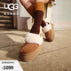 UGG秋季女士包頭厚底LOGO松緊帶休閑懶人毛毛鞋 1113474 CHE | 栗色 36