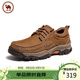 駱駝牌 休閑運動(dòng)男鞋復古牛皮工裝鞋厚底時(shí)尚百搭 P14A307615 駝色 42