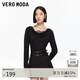 VEROMODAT恤2025秋季新款蕾絲拼接蕩領(lǐng)修身顯瘦上衣時(shí)尚百搭325302017