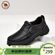 駱駝牌 皮鞋男軟牛皮商務(wù)休閑通勤男鞋舒適爸爸鞋 P15A211016 黑色 40