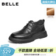 百麗（Belle）高幫休閑皮鞋男新冬商場(chǎng)同款厚底商務(wù)短靴加絨8VY01DD5 黑絨里 42 (260mm)
